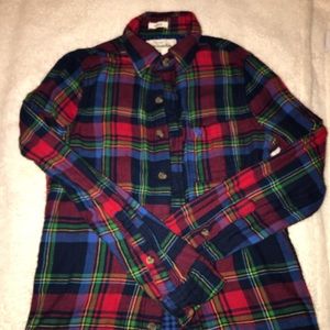 abercrombie kids plaid button down *good condit.*
